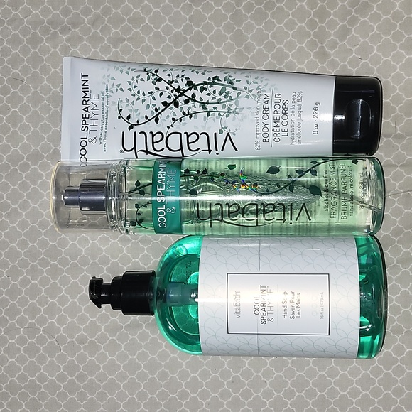 Vitabath Fragrance Mist, Body Cream & Hand Soap Trio Cool Spearmint & Thyme NEW - Picture 1 of 10
